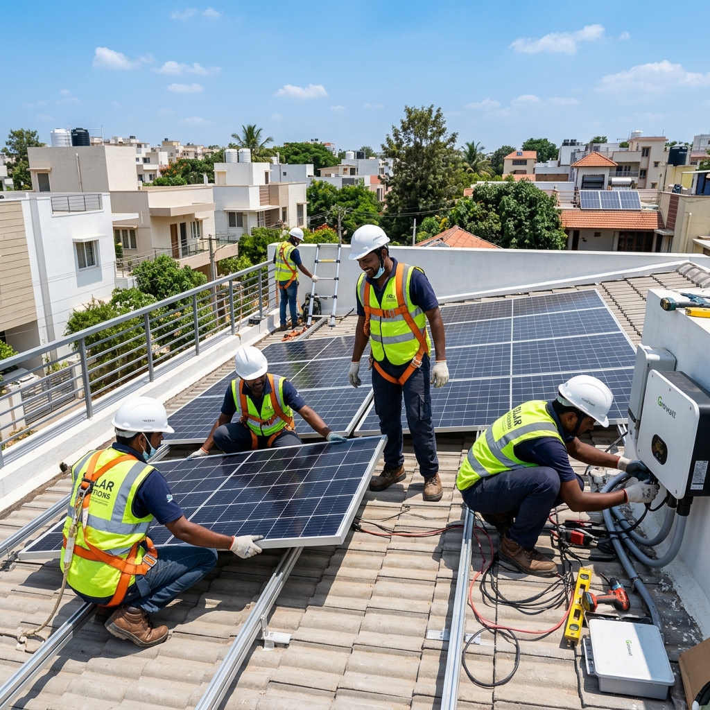 Shreya Green Energy installation team